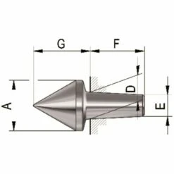 RÖHM Auswechselbare Einsätze Für Mitlaufende Zentrierspitzen. Größe 102. 60°