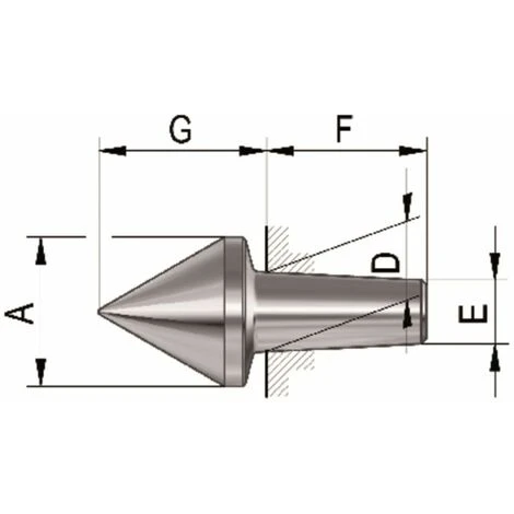 RÖHM Auswechselbare Einsätze Für Mitlaufende Zentrierspitzen. Größe 106. 60° 1 RÖHM Auswechselbare Einsätze Für Mitlaufende Zentrierspitzen. Größe 106. 60°