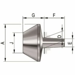 RÖHM Auswechselbare Einsätze Für Mitlaufende Zentrierspitzen. Größe 102. Für Hohlkörper