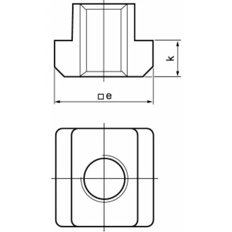 AMF Mutter Für T-Nuten DIN 508 10 Mm/M 8 DIN 508 2 AMF Mutter Für T-Nuten DIN 508 10 Mm/M 8 DIN 508 – Bild 2