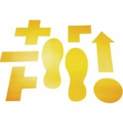 HAUSMARKE Selbstklebende Stellplatzmarkierung Form T Farbe Signalgelb 100x0.7x150 Mm