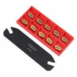 ASUPERMALL Wendeplatten Drehwerkzeug Spb26-3 26Mm Abstechen Cut-Off-Tool Mit 10 Stuck Gtn-3 Sp300 Cut Off Karbid-Einsatze -Drechselbänke & Zubehör Verkäufe 25638112 5