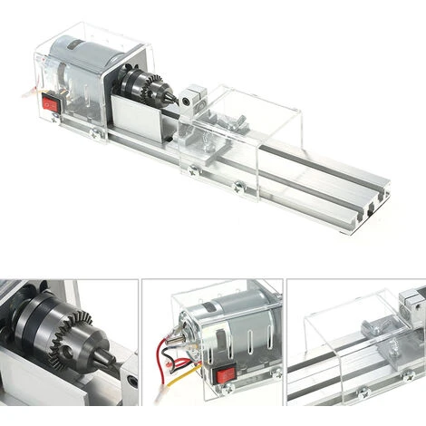 ASUPERMALL 100W Minikorn-Miniatur-Maschine-Tour Gehause Holz Buddha Pearl Tower Schleifen Und Polieren Perlen Diy Drechseln Und Polieren Bohren Drehwerkzeug 12-24Vdc 2 ASUPERMALL 100W Minikorn-Miniatur-Maschine-Tour Gehause Holz Buddha Pearl Tower Schleifen Und Polieren Perlen Diy Drechseln Und Polieren Bohren Drehwerkzeug 12-24Vdc – Bild 2