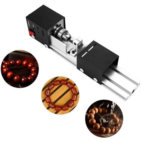 ASUPERMALL 100W Minikorn-Miniatur-Maschine-Tour Gehause Holz Buddha Pearl Tower Schleifen Und Polieren Perlen Diy Drechseln Und Polieren Bohren Drehwerkzeug 12-24Vdc 3 ASUPERMALL 100W Minikorn-Miniatur-Maschine-Tour Gehause Holz Buddha Pearl Tower Schleifen Und Polieren Perlen Diy Drechseln Und Polieren Bohren Drehwerkzeug 12-24Vdc – Bild 3