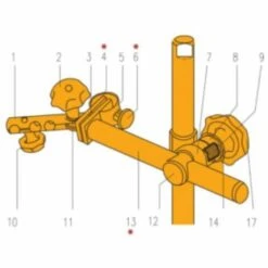 HAUSMARKE Ersatzteil Zum Stativ 34170010 Gelenkteil Teil-Nr. 4 Für Kugel-Gelenk