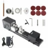 ASUPERMALL Diy Mini Lathe Standard Polierset Fur Die Holzbearbeitung, Europaischer Standard