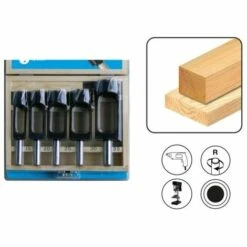 Leman - Coffret 5 Meches à Bouchonner Acier Queue 13 D.15/20/25/30/35