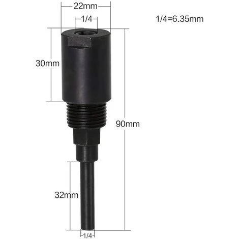 LITZEE Router Spannzangenverlängerung Fräserbohrkronenverlängerung & Trimmen Schneiden Gravur Maschinenverlängerung Holzbearbeitungsfutterhalter Fräser (1/4 Schaft) 2 LITZEE Router Spannzangenverlängerung Fräserbohrkronenverlängerung & Trimmen Schneiden Gravur Maschinenverlängerung Holzbearbeitungsfutterhalter Fräser (1/4 Schaft) – Bild 2