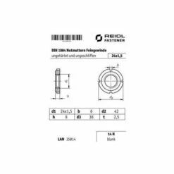SONSTIGE DIN 1804 Nutmuttern M 24 , 14 H Blank, Ungehärtet Und Ungeschliffen -Drechselbänke & Zubehör Verkäufe 30595906 4