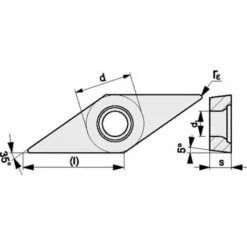 PROMAT Wendeschneidplatte (VBMT160408-M UNI / Inhalt: 10 Stück) - 4000858777 -Drechselbänke & Zubehör Verkäufe 30635456 3