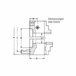 ELMAG RÖHM-Dreibacken Drehfutter DM 250, Kegel 8, DIN 55029 Stahlkörper, Camlock