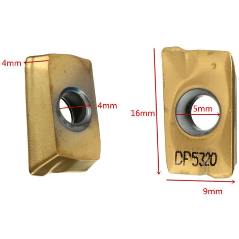 ASUPERMALL 10 Stuck Hartmetallfraseinsatze Apmt1604 Pder Dp5320 25R0.8 Tool + Cle 2 ASUPERMALL 10 Stuck Hartmetallfraseinsatze Apmt1604 Pder Dp5320 25R0.8 Tool + Cle – Bild 2