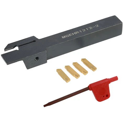 HAPPYSHOPPING 4 Teile / Schachtel MGMN200 Hartmetalleinsätze + 12 * 100mm MGEHR1212-2 Halter + Schraubenschlüssel Drehmaschine Nutwerkzeug 2 HAPPYSHOPPING 4 Teile / Schachtel MGMN200 Hartmetalleinsätze + 12 * 100mm MGEHR1212-2 Halter + Schraubenschlüssel Drehmaschine Nutwerkzeug – Bild 2