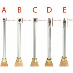 HAPPYSHOPPING Legierter Stahl Drehmaschine Holzdrehwerkzeug Hartmetalleinsatz Schraubenschlüssel Werkzeuge Vierkantschaft Mit Holzgriff Holzbearbeitungswerkzeug,Modell-5 -Drechselbänke & Zubehör Verkäufe 37039959 5