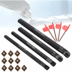 HAPPYSHOPPING 4Pcs 7/8/10/12mm S07K/S08K/S10K/S12M-SCLCR06 CNC-Drehmaschine Bohrstangen-Drehwerkzeughalter + 10Pcs CCMT060204 Einsätze + 4Pcs Schraubenschlüssel -Drechselbänke & Zubehör Verkäufe 37411935 5