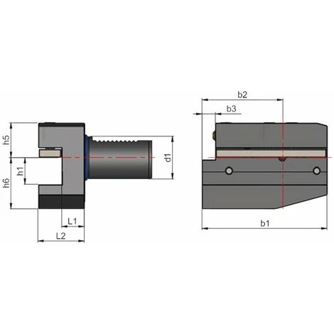 EROGLU Radial-Werkzeughalter VDI 25 X 16 X 30 B6 Links, Lang 2 EROGLU Radial-Werkzeughalter VDI 25 X 16 X 30 B6 Links, Lang – Bild 2