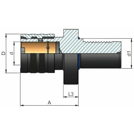 EROGLU Gewindeschneid-Schnellwechselfutter VDI 30 M2 - M14 2 EROGLU Gewindeschneid-Schnellwechselfutter VDI 30 M2 - M14 – Bild 2