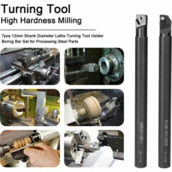ASUPERMALL 7pcs 12mm Schaftdurchmesser Drehbank-Bohrstangen-Einsatz-Set Fur Die Bearbeitung Von Stahlteilen -Drechselbänke & Zubehör Verkäufe 38889042 3