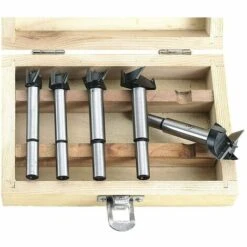 5TLG FORSTNERBOHRER SATZ 15-35 MM IM HOLZKASTEN SCHARNIERLOCHBOHRER FERVI 0087