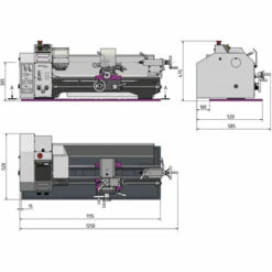 Optimum Leitspindeldrehmaschine OPTIturn TU 2506 (230 V), 3425001