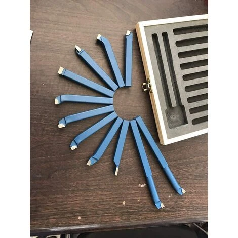 HIASDFLS 11 Stücke Hartmetallbestückte Drehmaschine Drehwerkzeuge Metallschneidwerkzeug Bits Set 3 HIASDFLS 11 Stücke Hartmetallbestückte Drehmaschine Drehwerkzeuge Metallschneidwerkzeug Bits Set – Bild 3