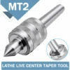 DRILLPRO MT2 0,001 Präzisions-Präzisions-Stahldrehmaschine Live Center Taper Tool Dreifachlager Für CNC-Schneiddrehmaschine Werkzeug Für Metallholzdrehmaschine