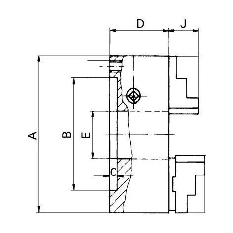 Format Dreibacken-Drehfutter DIN6350 Guss 200/ 5 1 Format Dreibacken-Drehfutter DIN6350 Guss 200/ 5