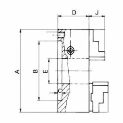 Format Dreibacken-Drehfutter DIN6350 Guss 100/ 2