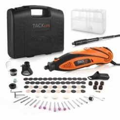 TACKLIFE RTD35ACL, Elektrisches Drehwerkzeug, Multifunktionales Drehwerkzeug 135W Mit 6 Einstellbaren Geschwindigkeiten Und 80-teiligem Zubehörset Zum Schneiden/Polieren/Schnitzen/Schleifen.