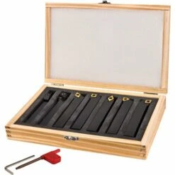 DEMA Drehmeißelsatz Drehmeißel Set 16 Mm 7-teilig Mit Wendeschneidplatten