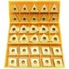 DONTODENT 30 Stück CNMG 431 + WNMG 431 + TNMG 331 CNC-Drehwerkzeug, Drehbar, Massives Hartmetall