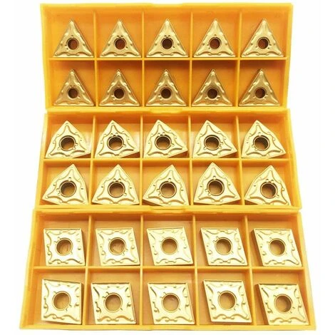 DONTODENT 30 Stück CNMG 431 + WNMG 431 + TNMG 331 CNC-Drehwerkzeug, Drehbar, Massives Hartmetall 1 DONTODENT 30 Stück CNMG 431 + WNMG 431 + TNMG 331 CNC-Drehwerkzeug, Drehbar, Massives Hartmetall