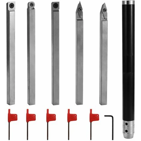 LIFCAUSAL Legierter Stahl Drehmaschine Holzdrehwerkzeug Hartmetall-Einsatzschlüssel Schneidwerkzeuge Aluminiumlegierung Griff Holzbearbeitungswerkzeug 6 STÜCKE 1 LIFCAUSAL Legierter Stahl Drehmaschine Holzdrehwerkzeug Hartmetall-Einsatzschlüssel Schneidwerkzeuge Aluminiumlegierung Griff Holzbearbeitungswerkzeug 6 STÜCKE