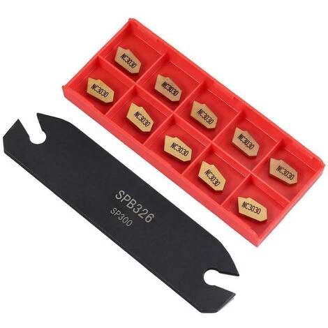 ASUPERMALL Drehwerkzeug-Satz Für Metalldrehmaschinen SPB26-3 110 X 26 Mm Trennwerkzeug Mit 10 STÜCK GTN-3 SP300 Hartmetall-Trenneinsätzen Für Stahl-Halbschlichten 2 ASUPERMALL Drehwerkzeug-Satz Für Metalldrehmaschinen SPB26-3 110 X 26 Mm Trennwerkzeug Mit 10 STÜCK GTN-3 SP300 Hartmetall-Trenneinsätzen Für Stahl-Halbschlichten – Bild 2