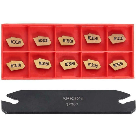 ASUPERMALL Drehwerkzeug-Satz Für Metalldrehmaschinen SPB26-3 110 X 26 Mm Trennwerkzeug Mit 10 STÜCK GTN-3 SP300 Hartmetall-Trenneinsätzen Für Stahl-Halbschlichten 5 ASUPERMALL Drehwerkzeug-Satz Für Metalldrehmaschinen SPB26-3 110 X 26 Mm Trennwerkzeug Mit 10 STÜCK GTN-3 SP300 Hartmetall-Trenneinsätzen Für Stahl-Halbschlichten – Bild 5